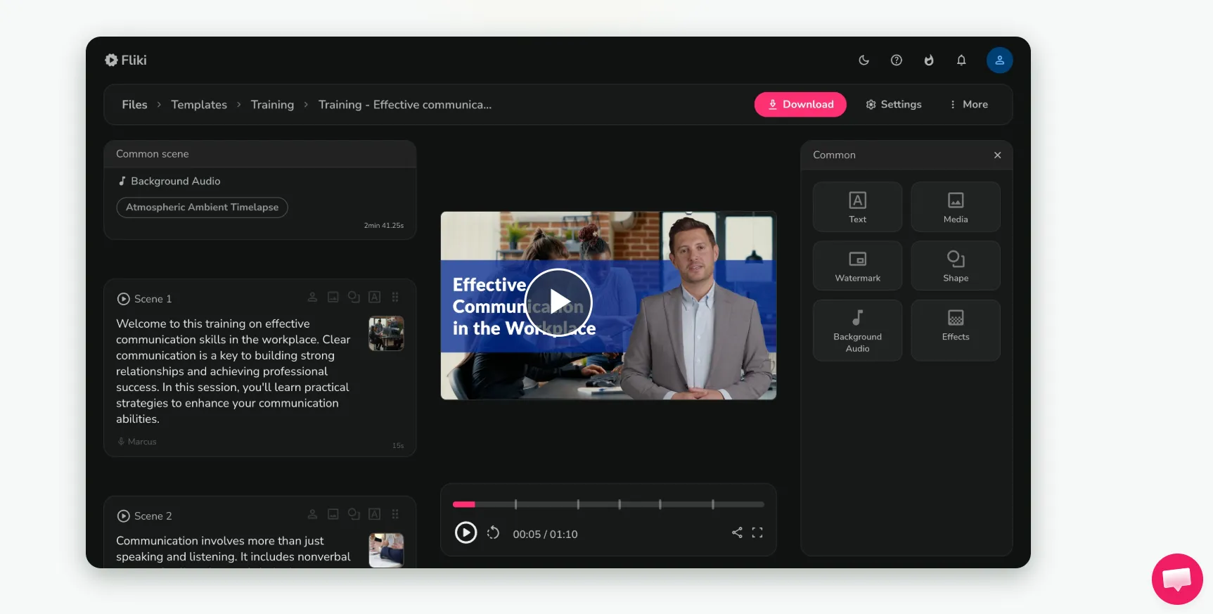 Interfaz editor video IA Filmora línea tiempo 2026