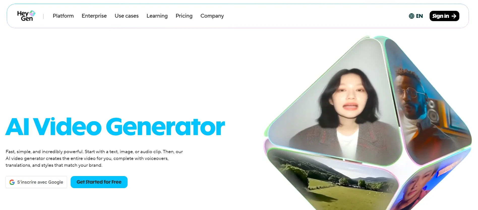 Interfaz de creación de avatar IA HeyGen 2026
