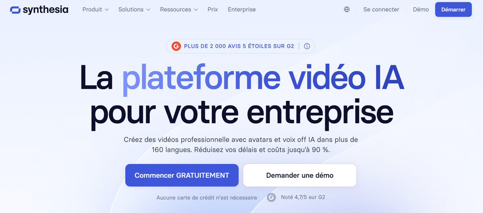 Synthesia Oberfläche KI-Video-Erstellung Corporate 2026