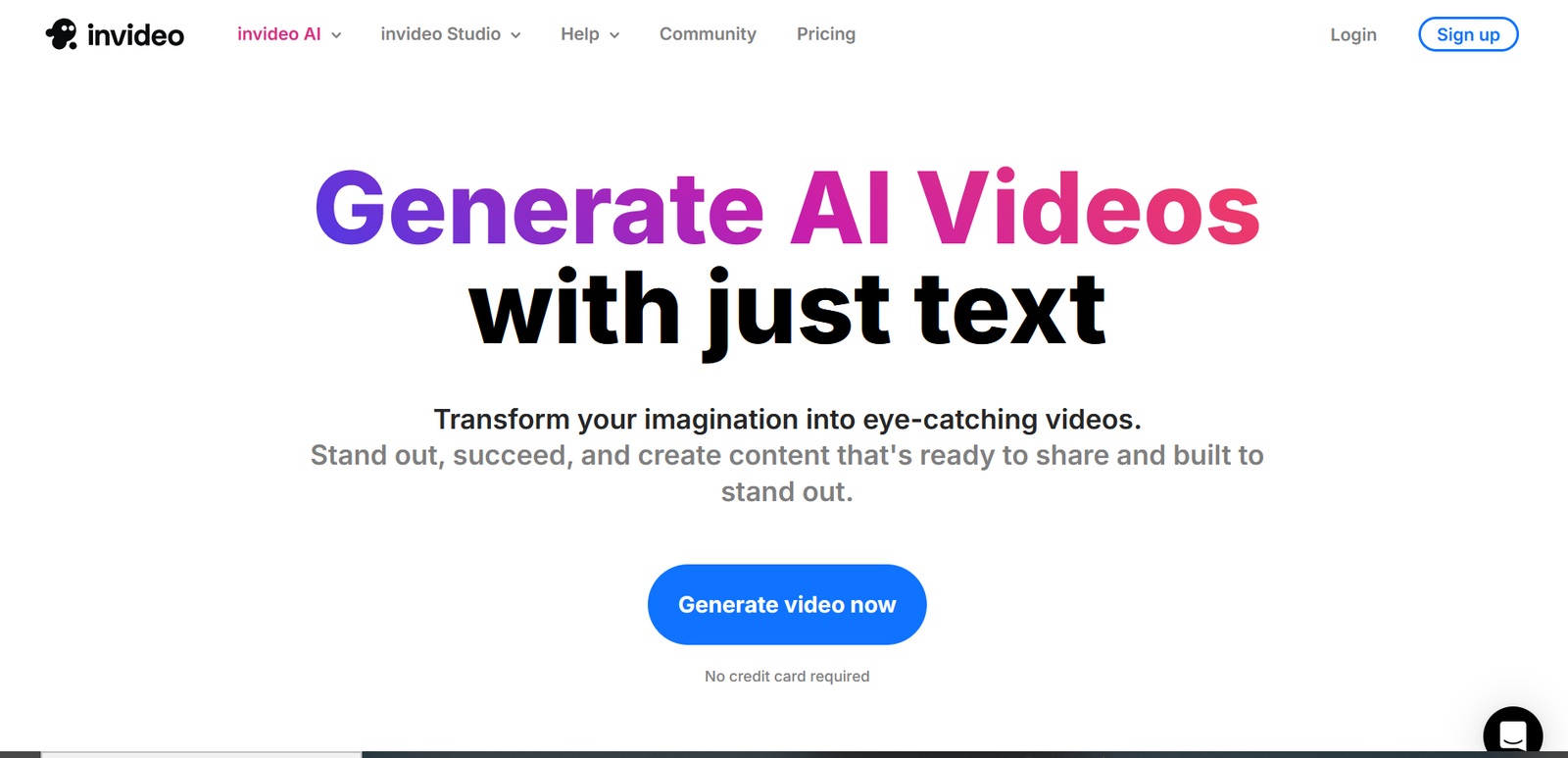 InVideo AI interface prompt text-to-video 2026