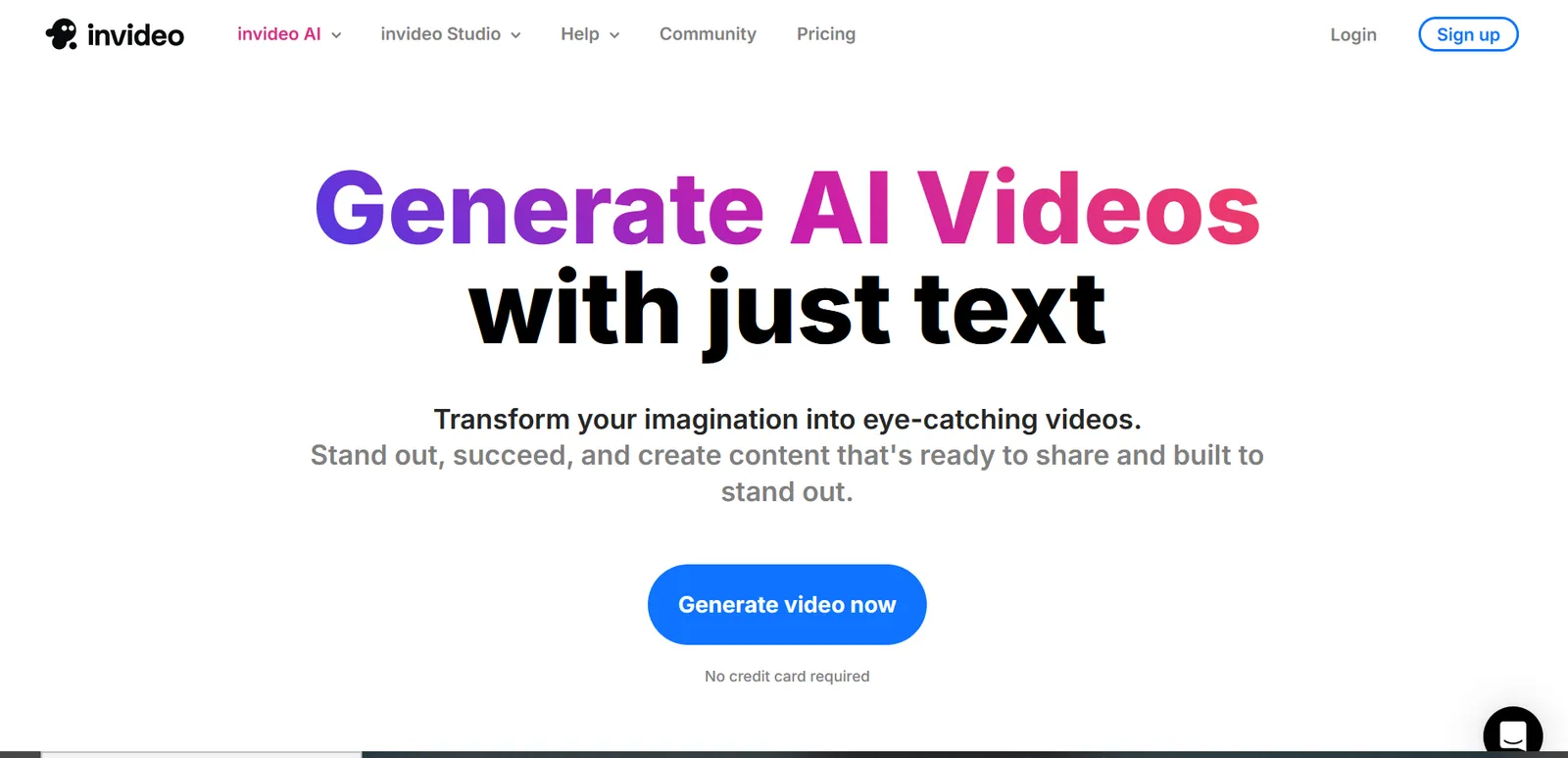 InVideo AI interface prompt text-to-video 2026