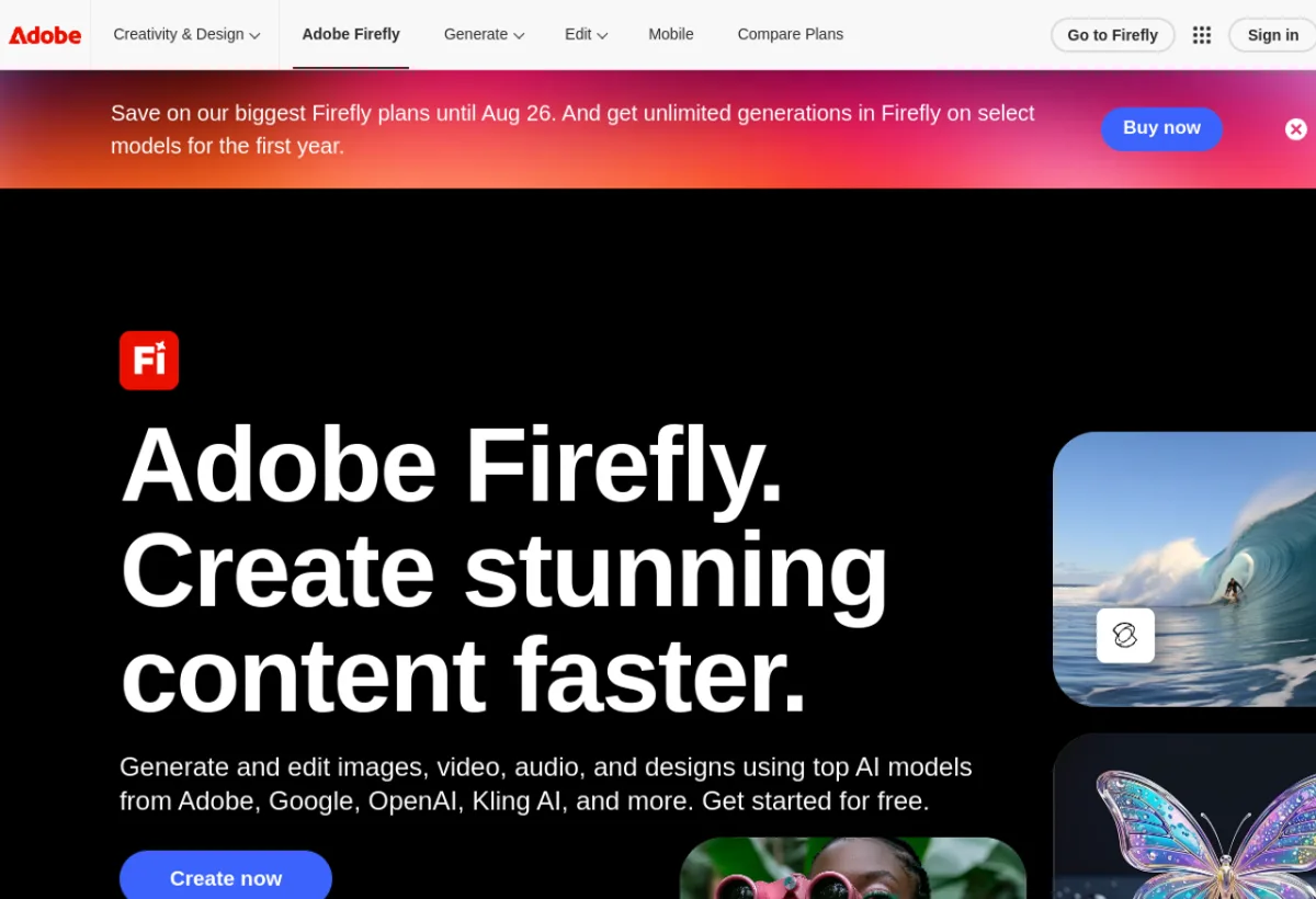 Adobe Firefly Video screenshot 2026