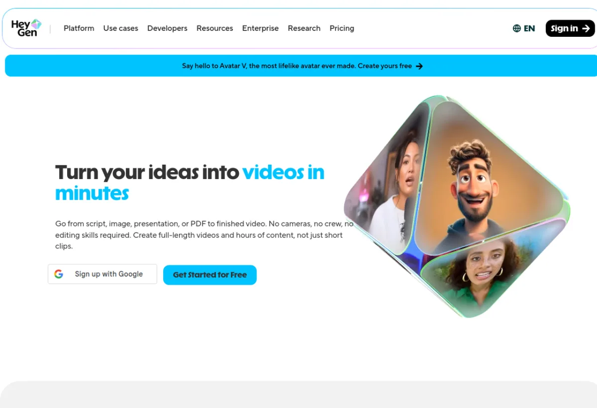 HeyGen screenshot 2026