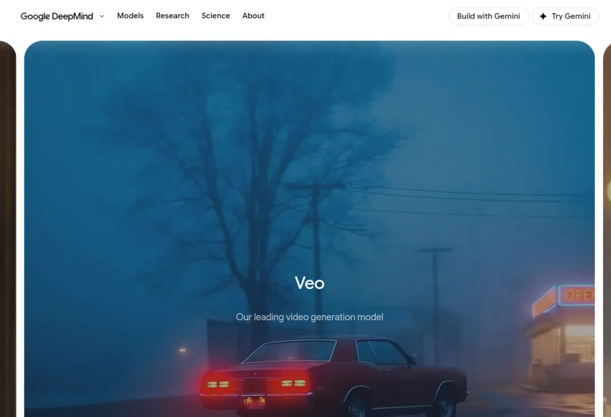 Veo (Google DeepMind) screenshot 2026